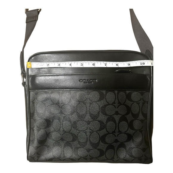 Coach Charles Charcoal Black and Gray F28455 Shoulder Messenger Camera Bag - Picture 5 of 11